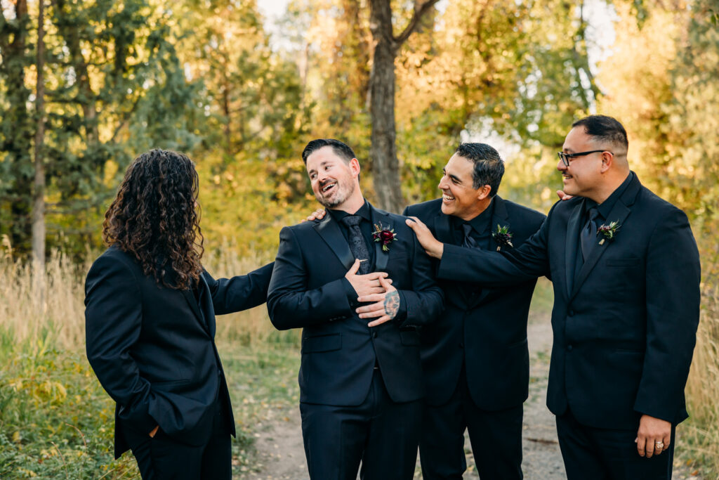 Fall inspired wedding in the mountains of Kelly Canyon Idaho Snake River