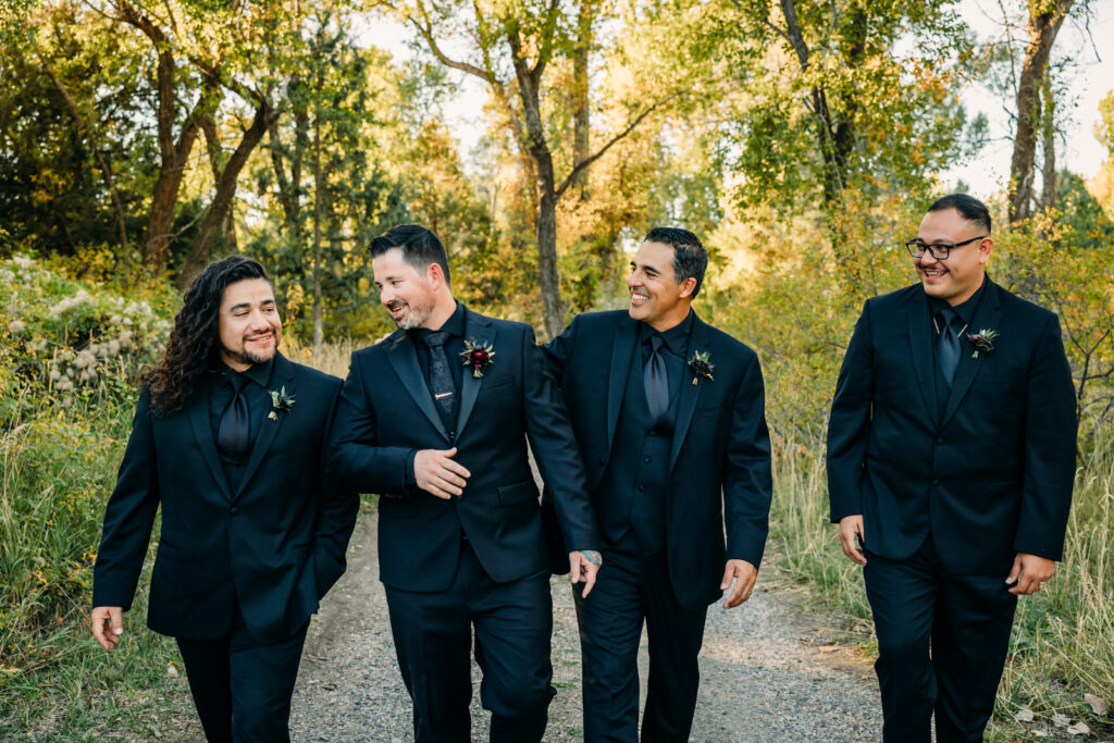 Fall inspired wedding in the mountains of Kelly Canyon Idaho Snake River