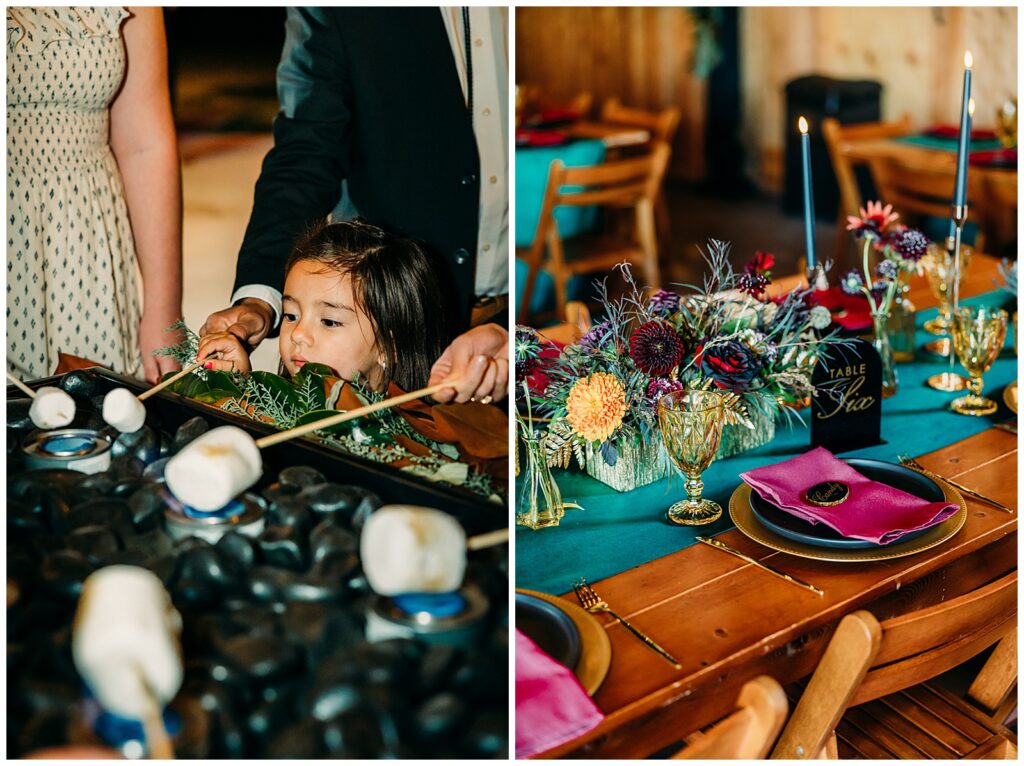 Fall inspired wedding in the mountains of Kelly Canyon Idaho Snake River Meadow purple flowers