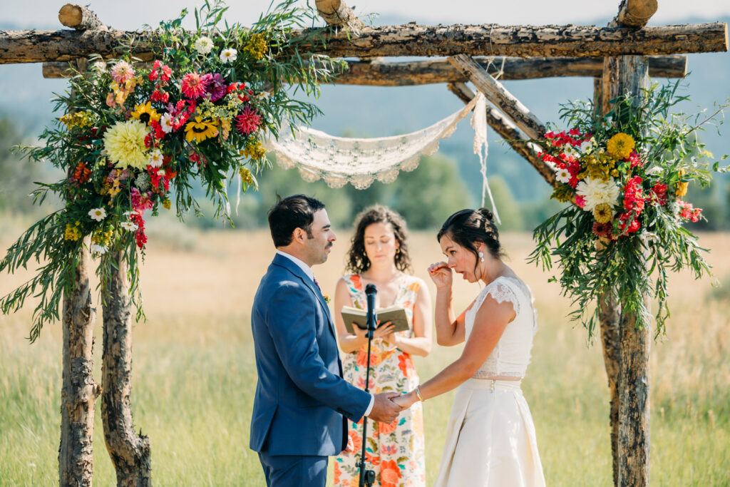 Grand Teton Jewish wedding traditional summer celebration