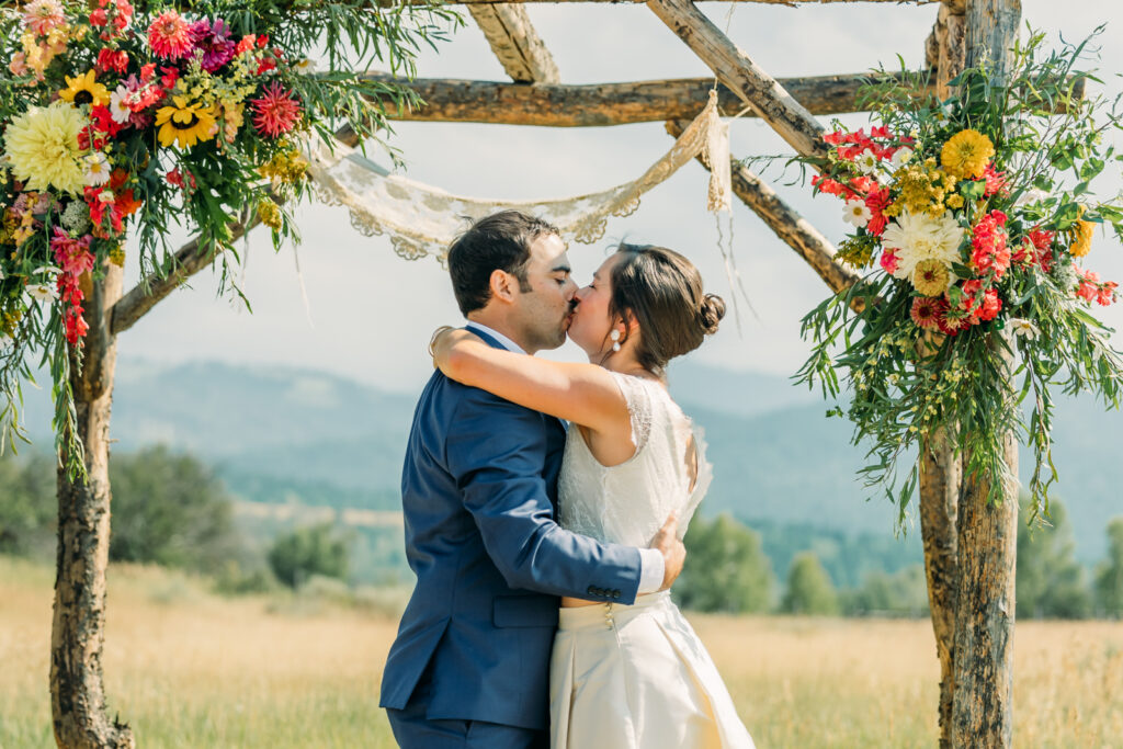 Grand Teton Jewish wedding traditional summer celebration