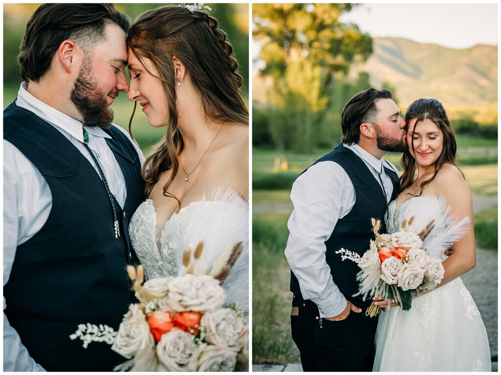 hansen guest ranch wedding swan valley idaho bride and groom