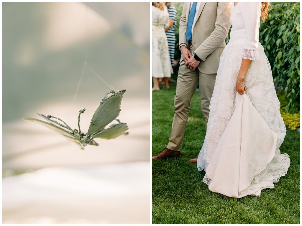 Idaho Falls backyard wedding reception vintage floral inspired beautiful