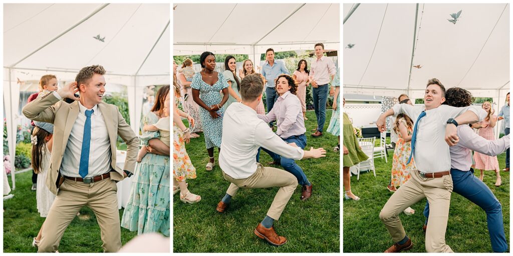 Idaho Falls backyard wedding reception vintage floral inspired beautiful