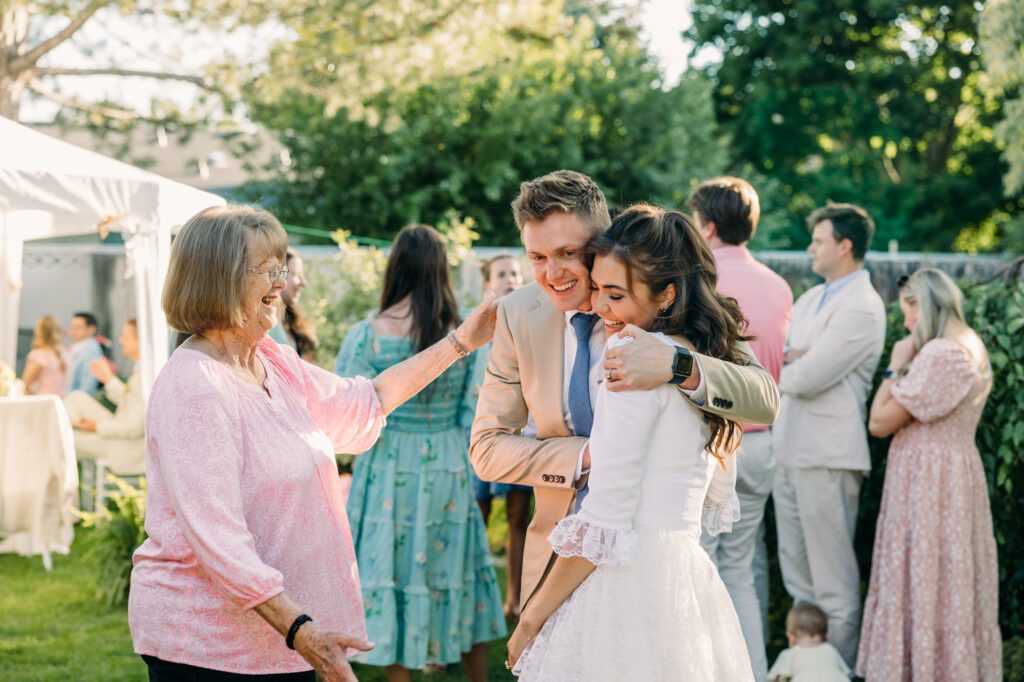 Idaho Falls backyard wedding reception vintage floral inspired beautiful