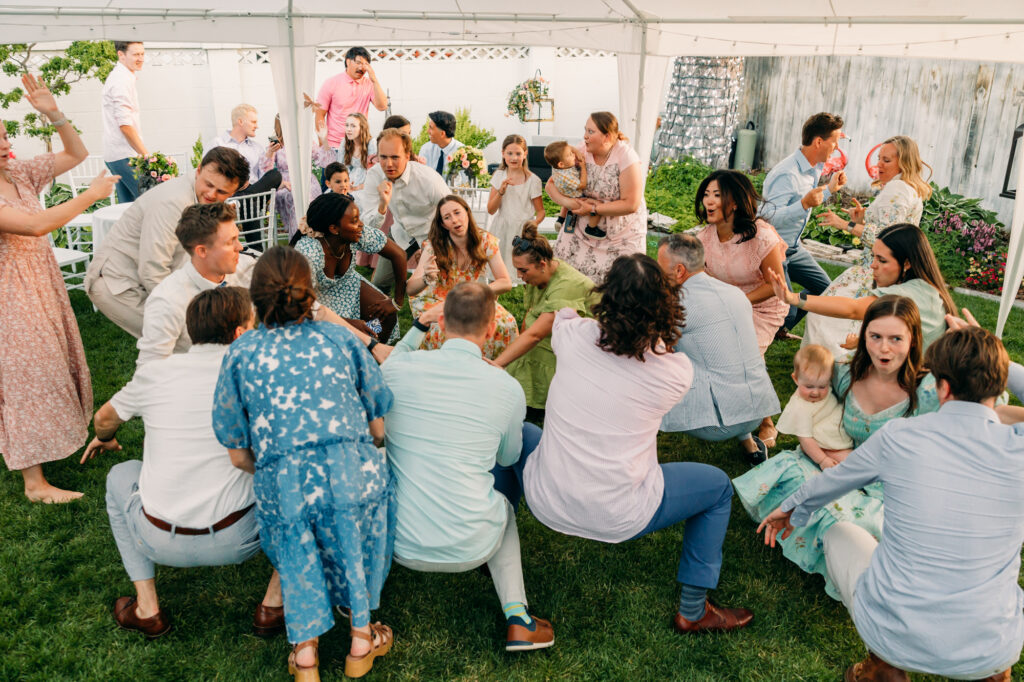 Idaho Falls backyard wedding reception vintage floral inspired beautiful