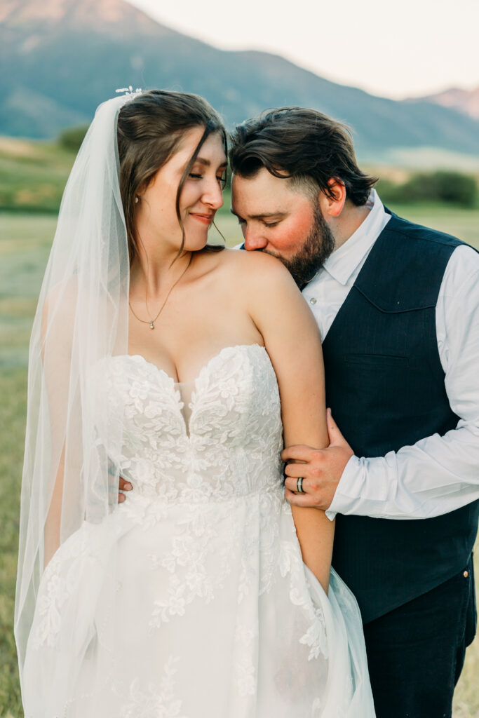 hansen guest ranch wedding swan valley idaho bride and groom