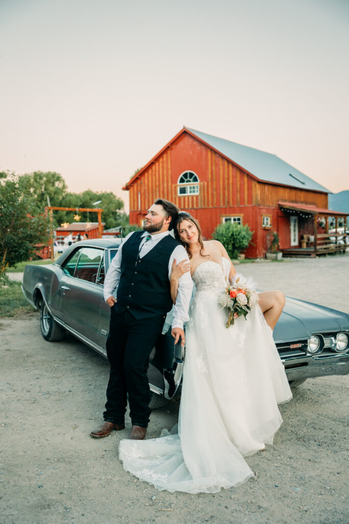 hansen guest ranch wedding swan valley idaho bride and groom