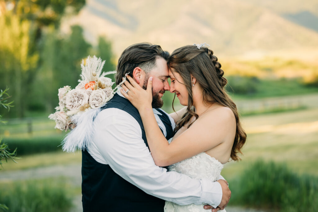 hansen guest ranch wedding swan valley idaho bride and groom