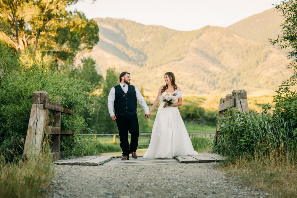 hansen guest ranch wedding swan valley idaho bride and groom