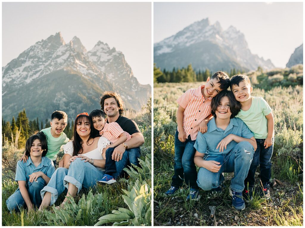 Grand Teton National Park Family session cascade canyon turnout