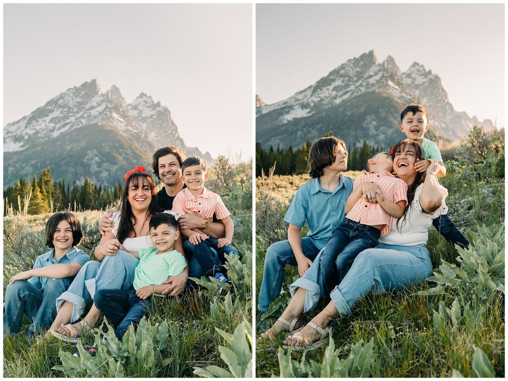 Grand Teton National Park Family session cascade canyon turnout