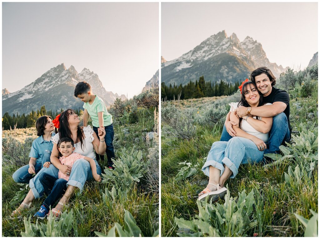 Grand Teton National Park Family session cascade canyon turnout