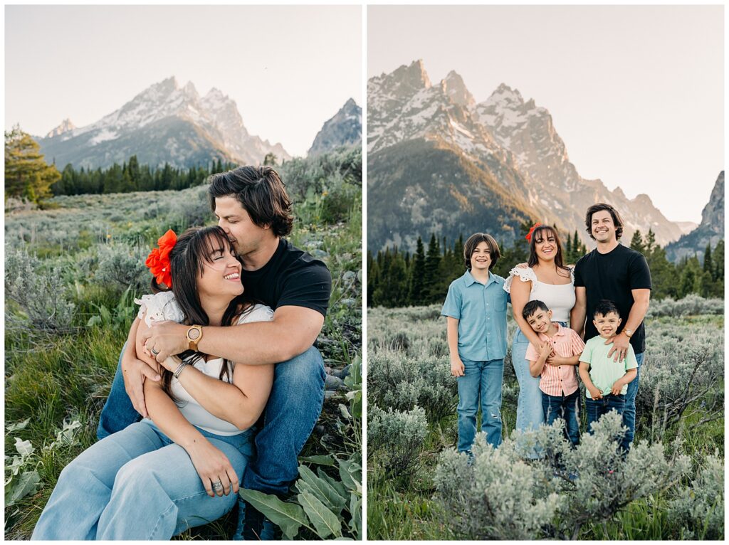 Grand Teton National Park Family session cascade canyon turnout