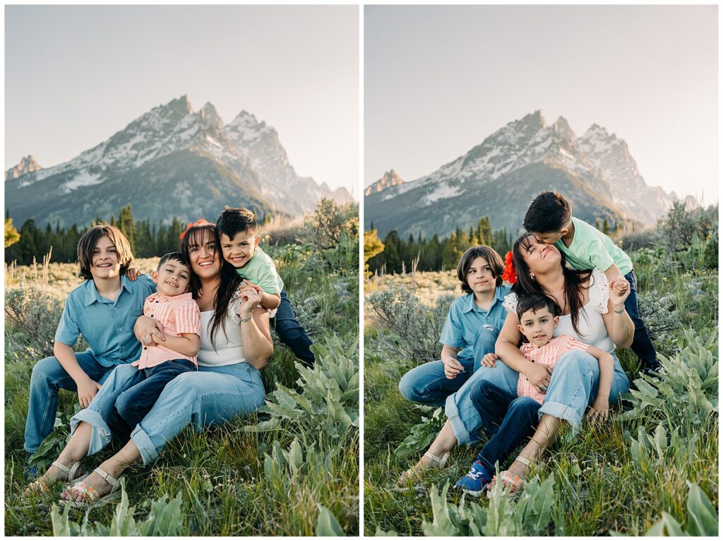Grand Teton National Park Family session cascade canyon turnout