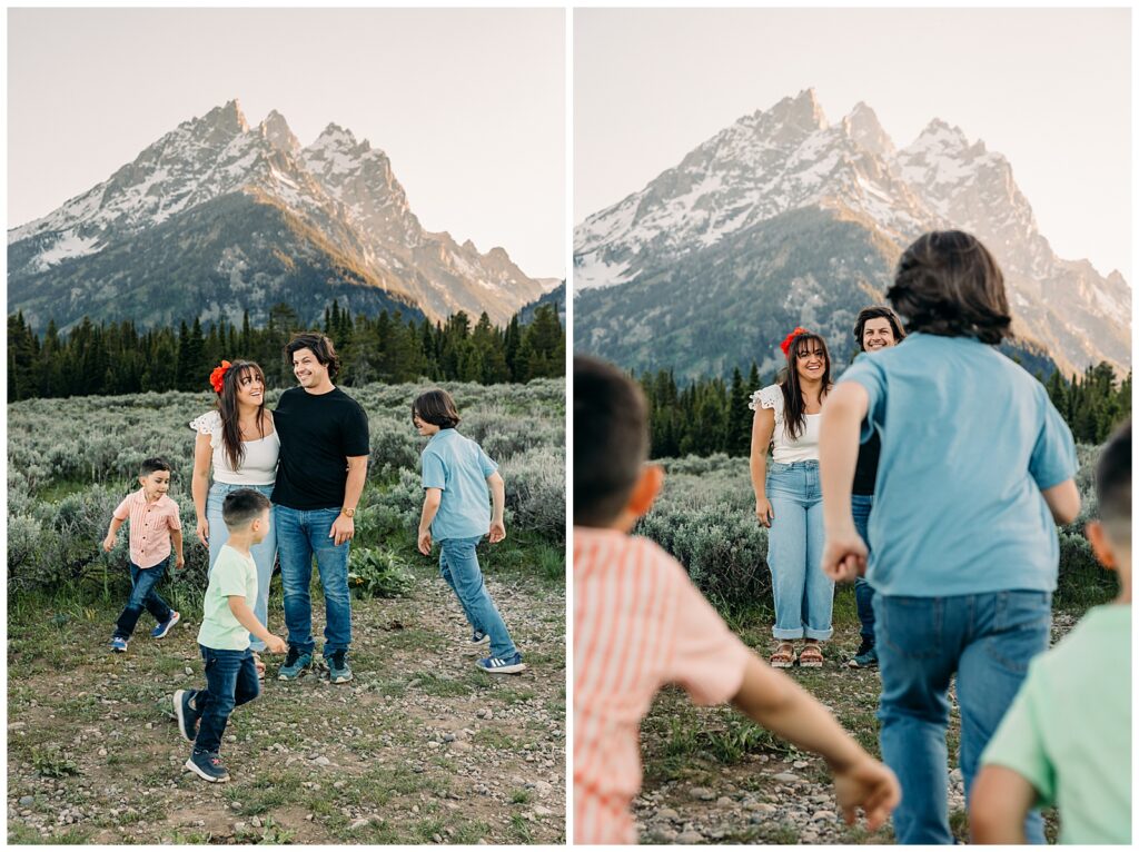 Grand Teton National Park Family session cascade canyon turnout