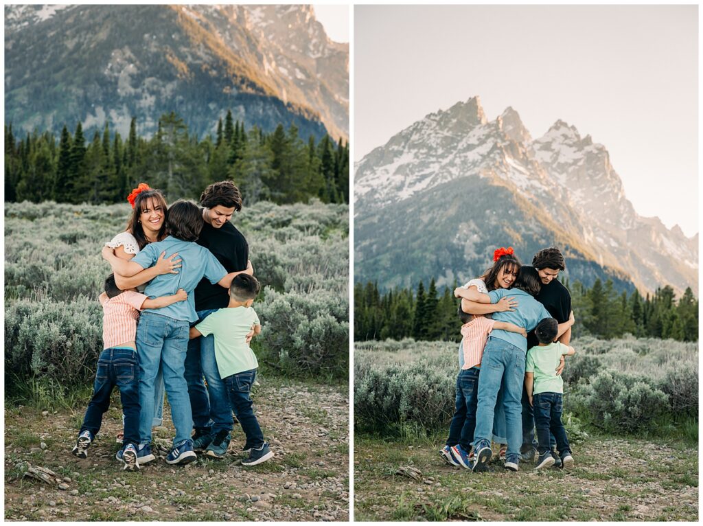 Grand Teton National Park Family session cascade canyon turnout