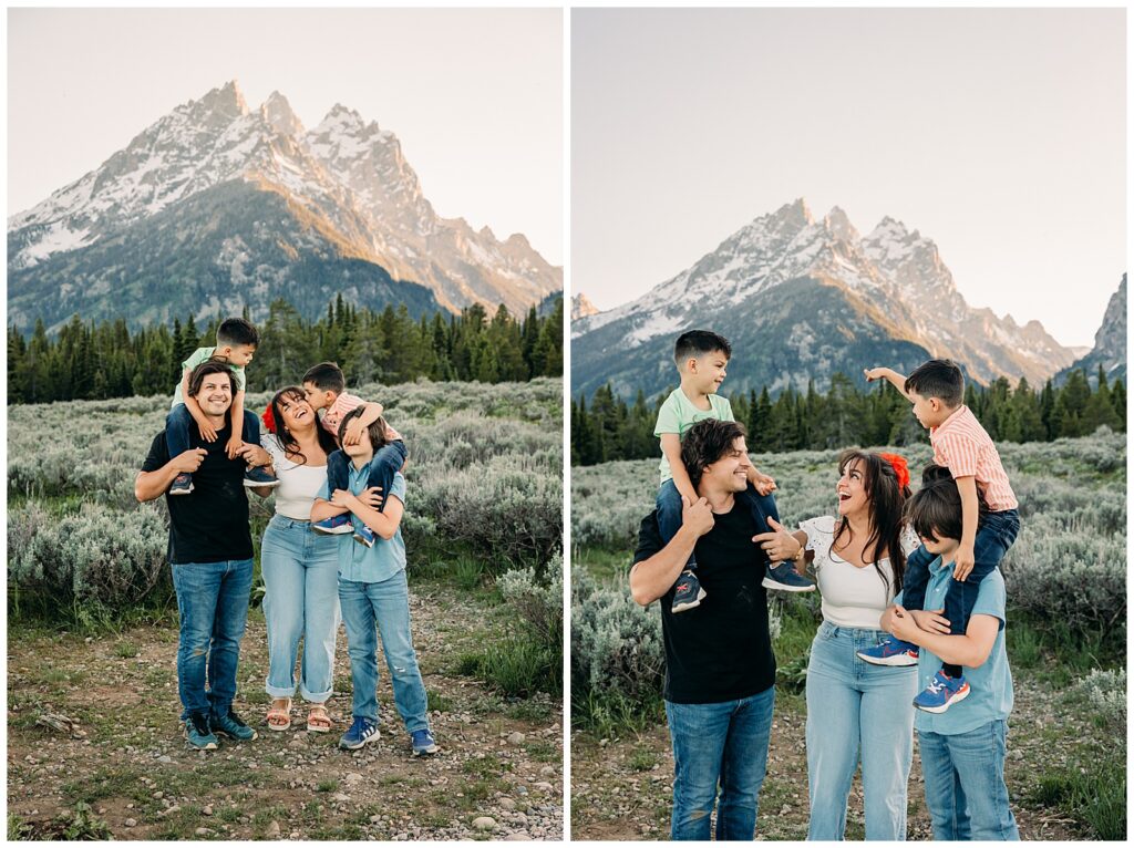 Grand Teton National Park Family session cascade canyon turnout
