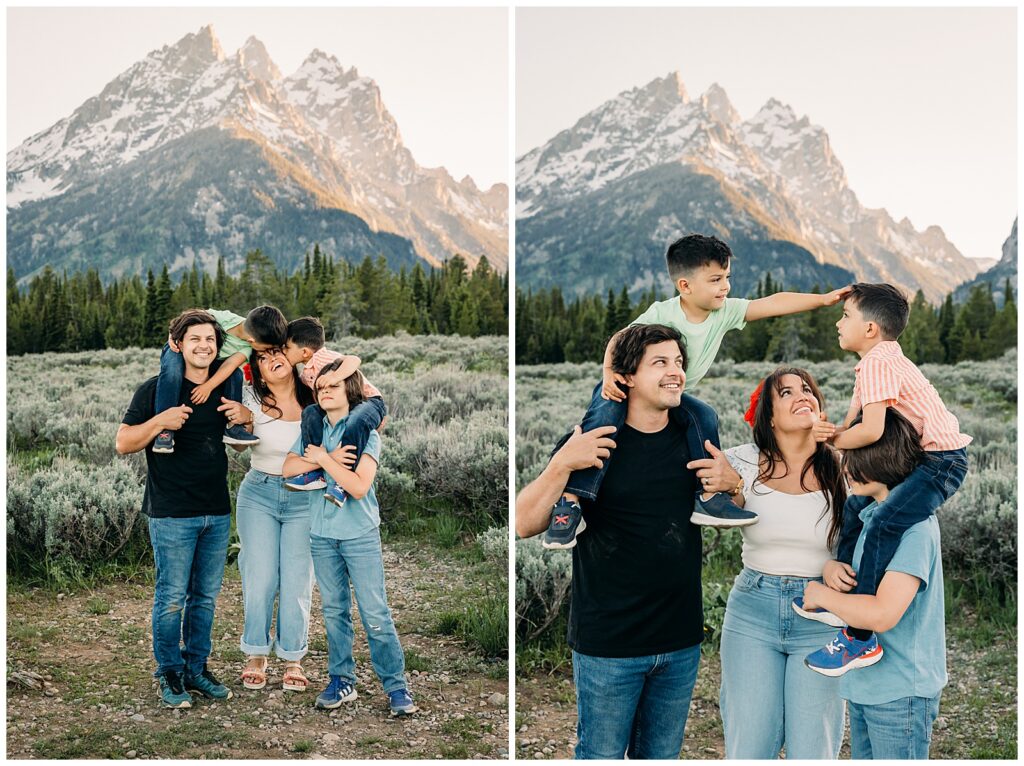 Grand Teton National Park Family session cascade canyon turnout