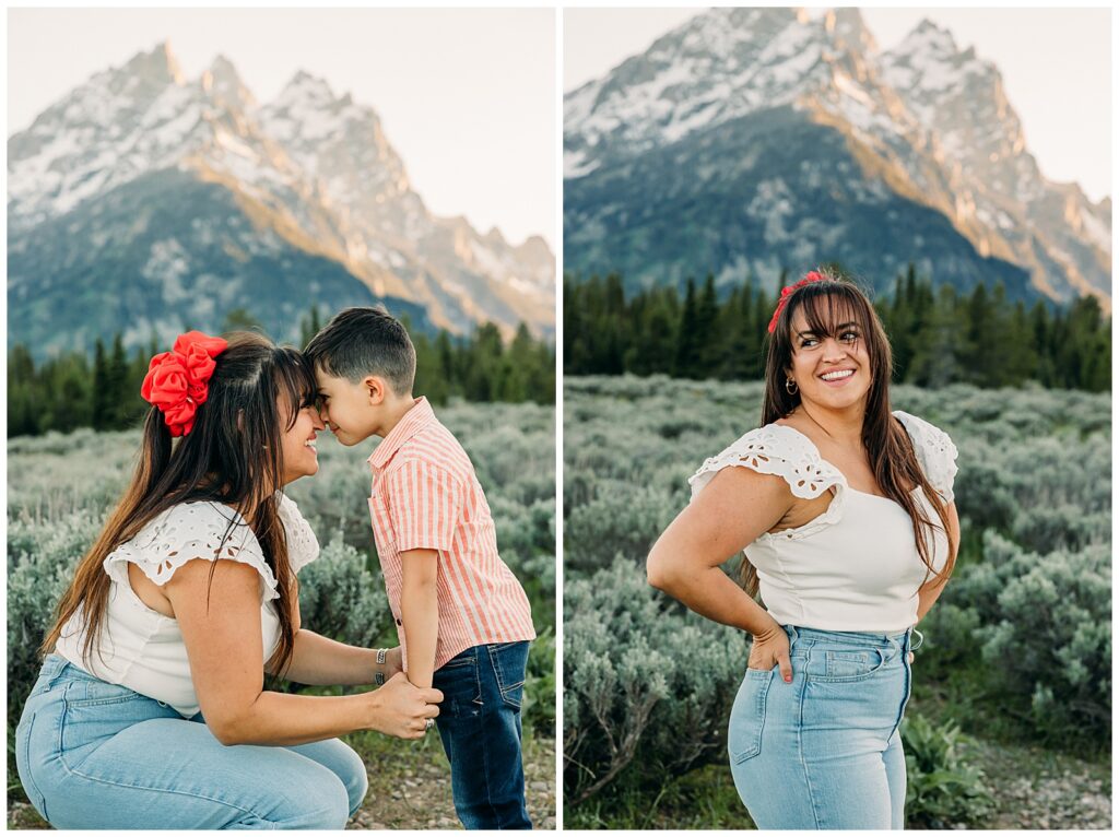Grand Teton National Park Family session cascade canyon turnout