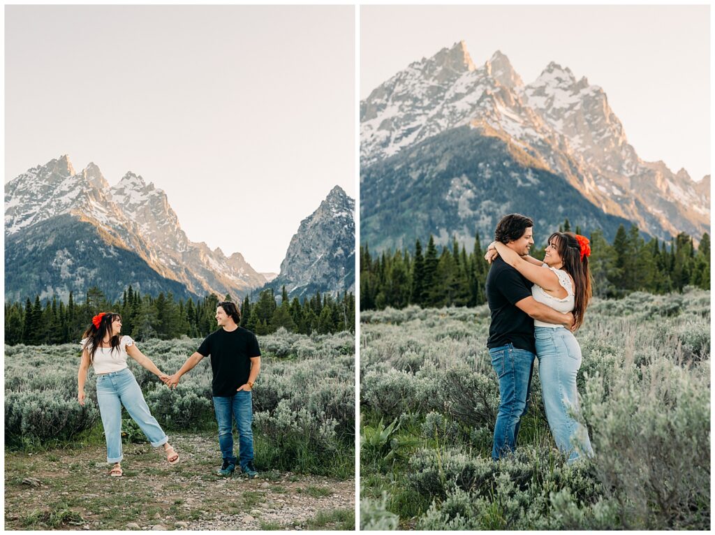 Grand Teton National Park Family session cascade canyon turnout