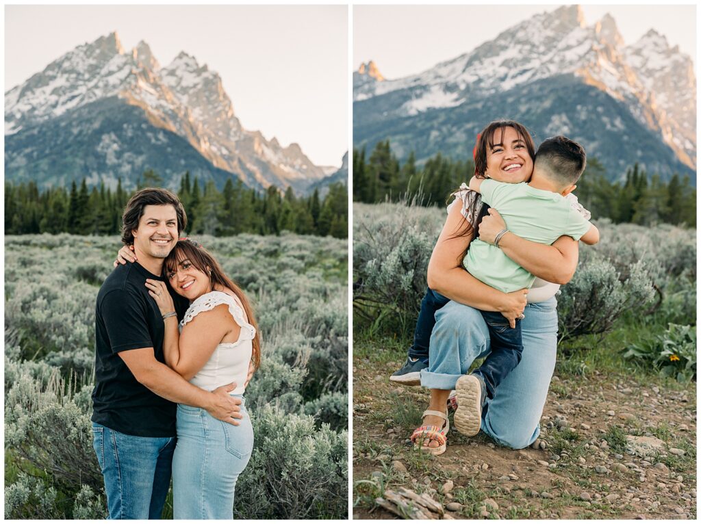 Grand Teton National Park Family session cascade canyon turnout