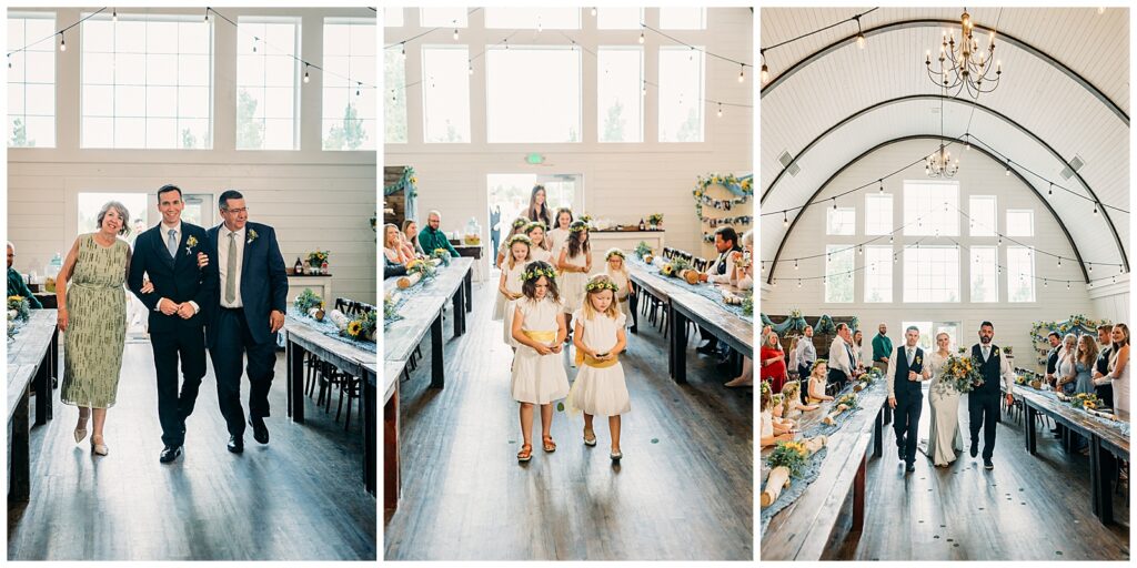 Summer Sunflower inspired Idaho Falls LDS Temple Wedding with reception at Barn on 1st