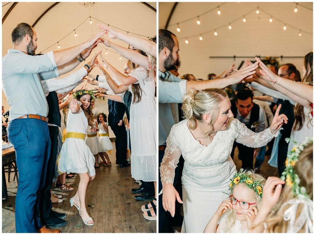 Summer Sunflower inspired Idaho Falls LDS Temple Wedding with reception at Barn on 1st