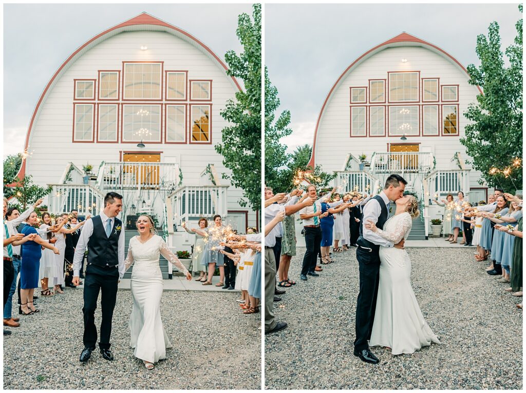 Summer Sunflower inspired Idaho Falls LDS Temple Wedding with reception at Barn on 1st