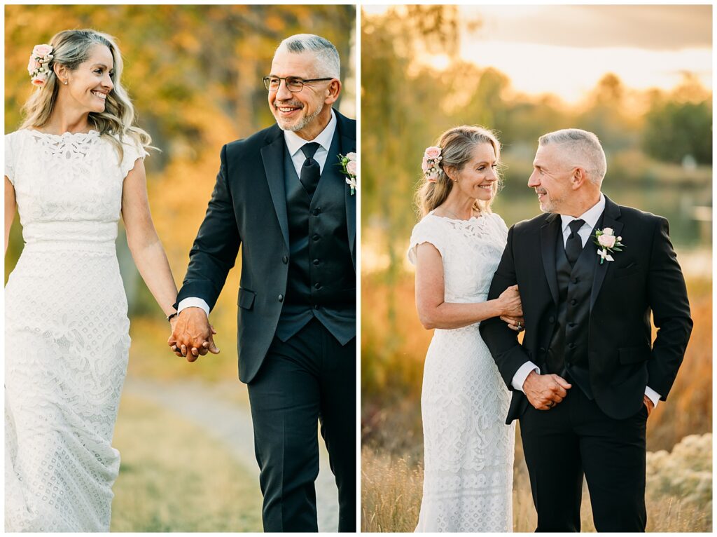 Idaho Falls Wedding Venue fall elopement LDS couple Gem Lake