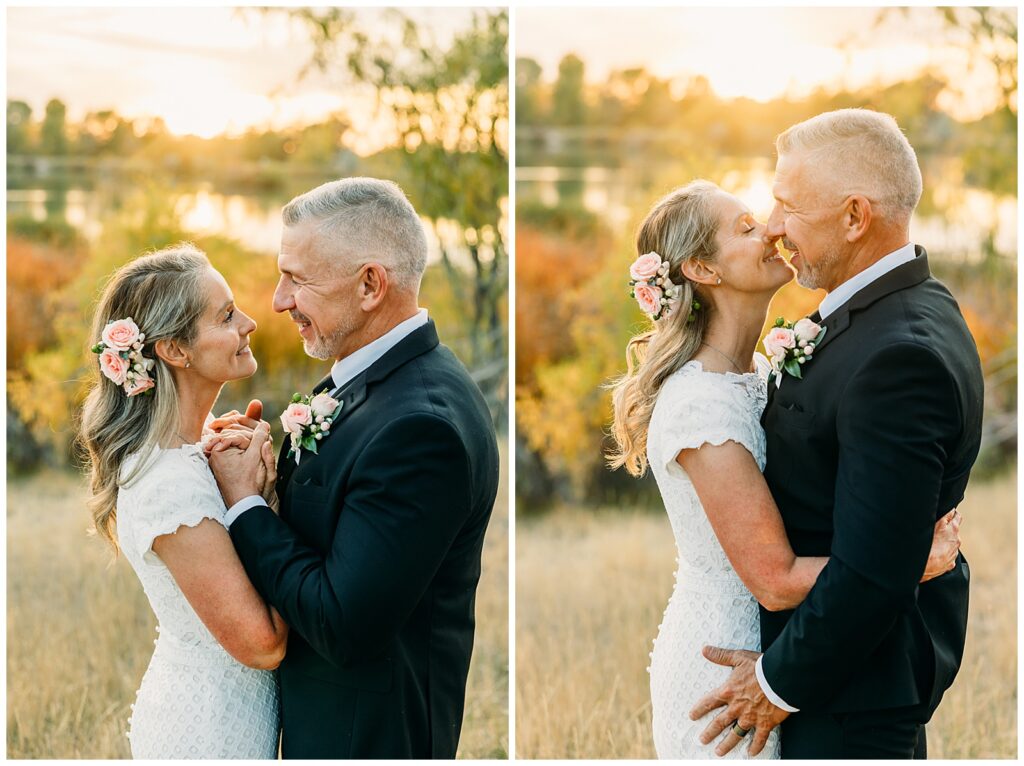 Idaho Falls Wedding Venue fall elopement LDS couple Gem Lake