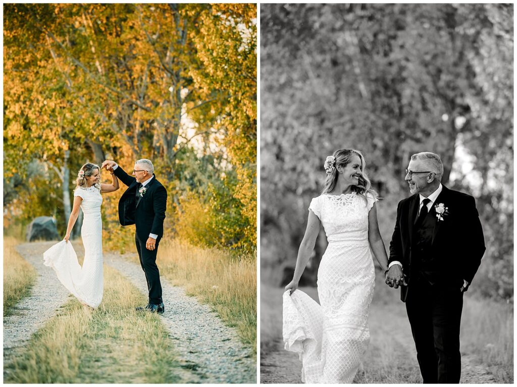 Idaho Falls Wedding Venue fall elopement LDS couple Gem Lake