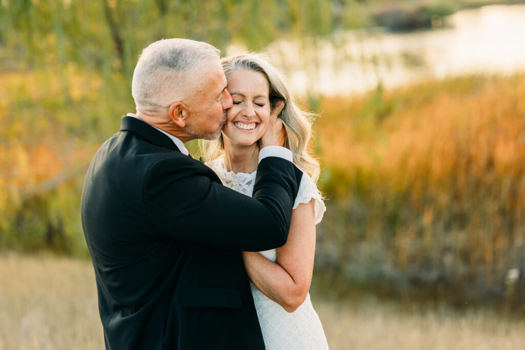 Idaho Falls Wedding Venue fall elopement LDS couple Gem Lake