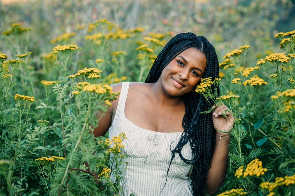 Swan Valley and Idaho Falls Highschool Senior session with mountains and horses Falls Creek Falls