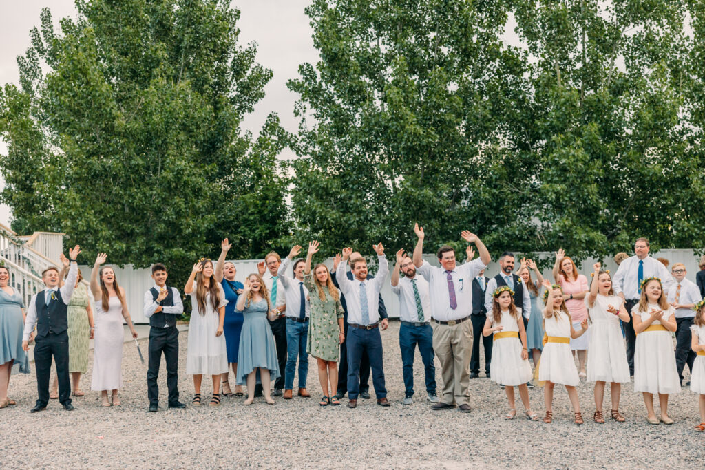 Summer Sunflower inspired Idaho Falls LDS Temple Wedding with reception at Barn on 1st