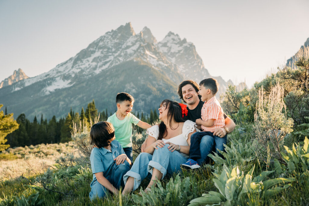 Grand Teton National Park Family session cascade canyon turnout