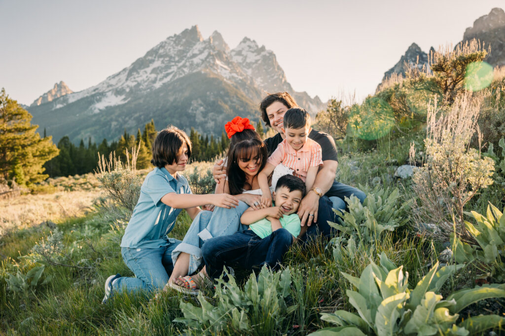 Grand Teton National Park Family session cascade canyon turnout
