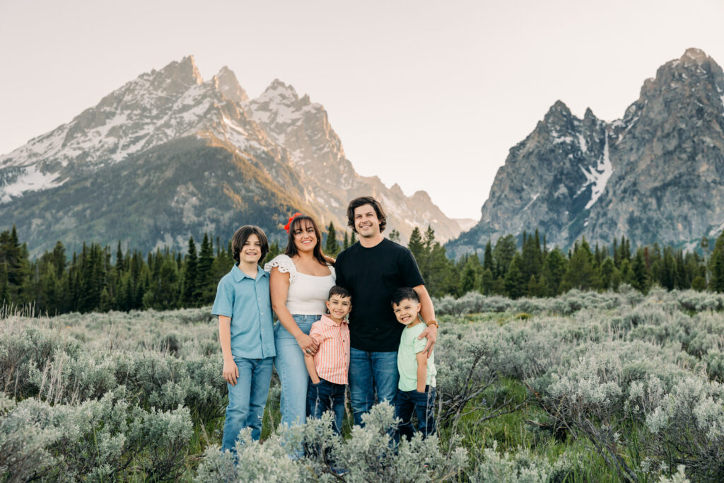 Grand Teton National Park Family session cascade canyon turnout