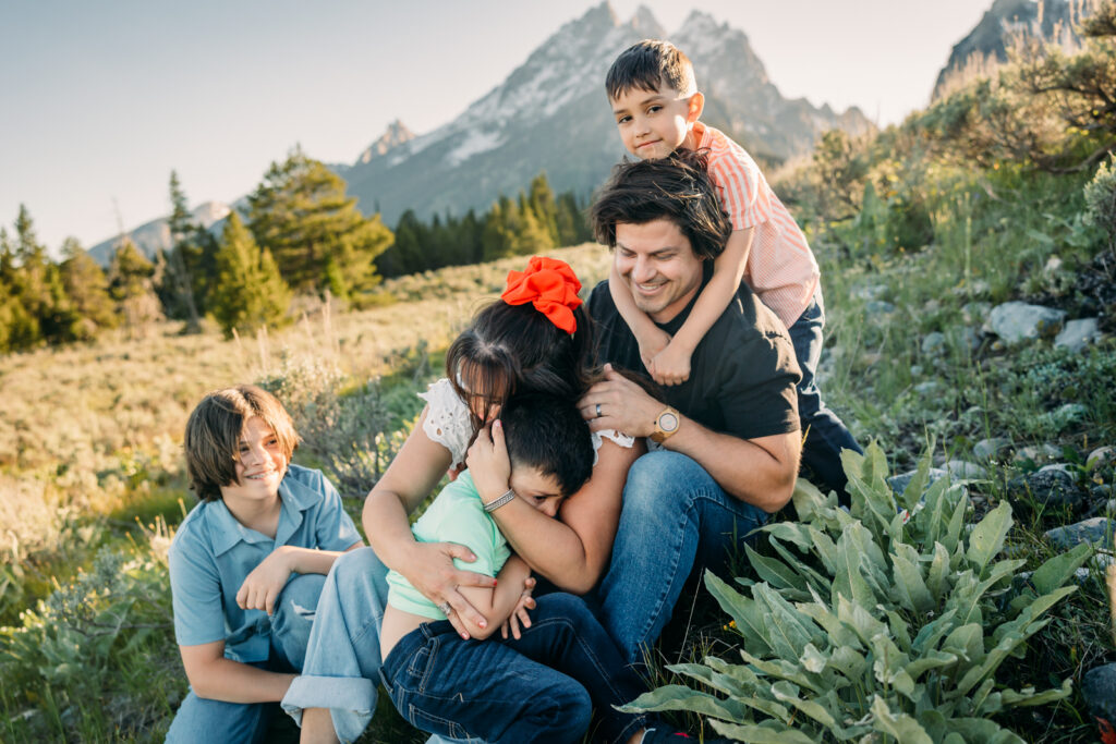 Grand Teton National Park Family session cascade canyon turnout