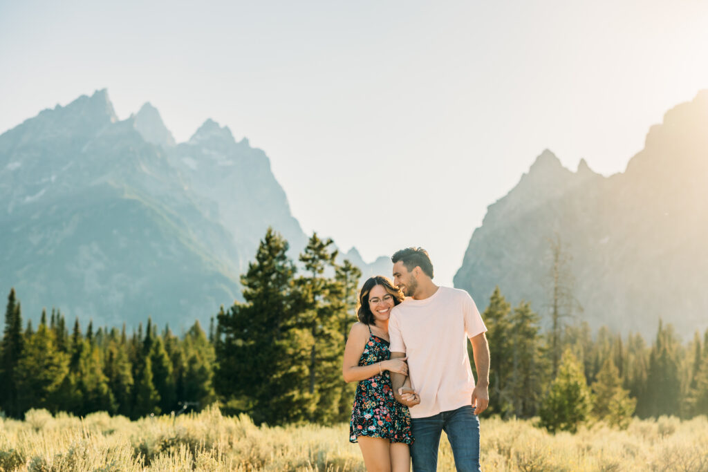 Grand Teton National Park Engagement Session at Cascade Canyon