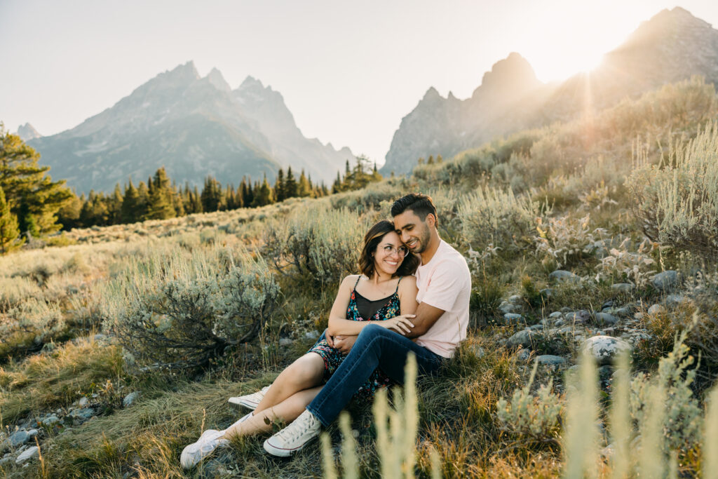 Grand Teton National Park Engagement Session at Cascade Canyon