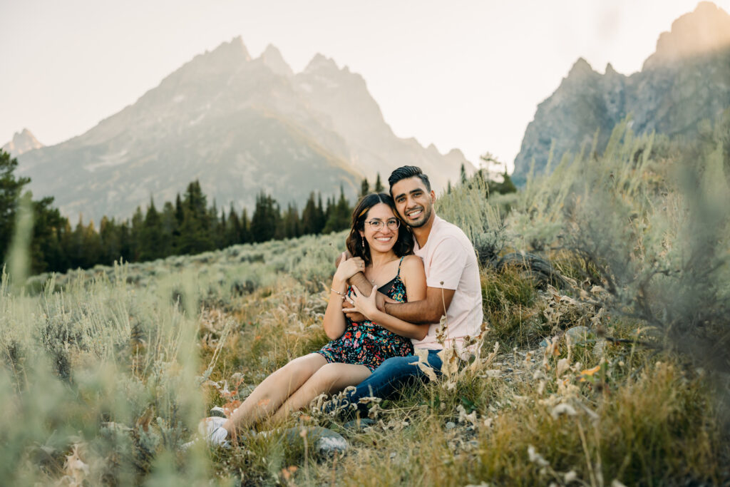 Grand Teton National Park Engagement Session at Cascade Canyon