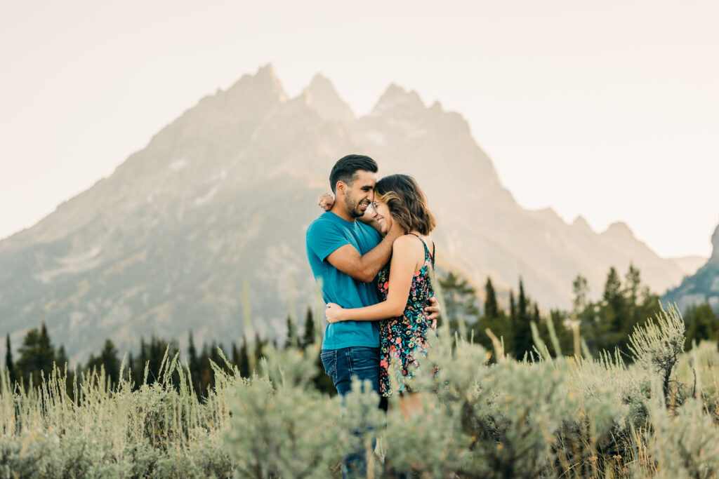 Grand Teton National Park Engagement Session at Cascade Canyon
