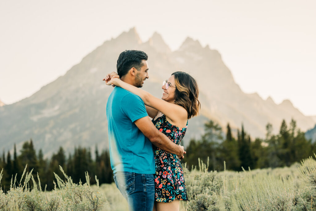 Grand Teton National Park Engagement Session at Cascade Canyon