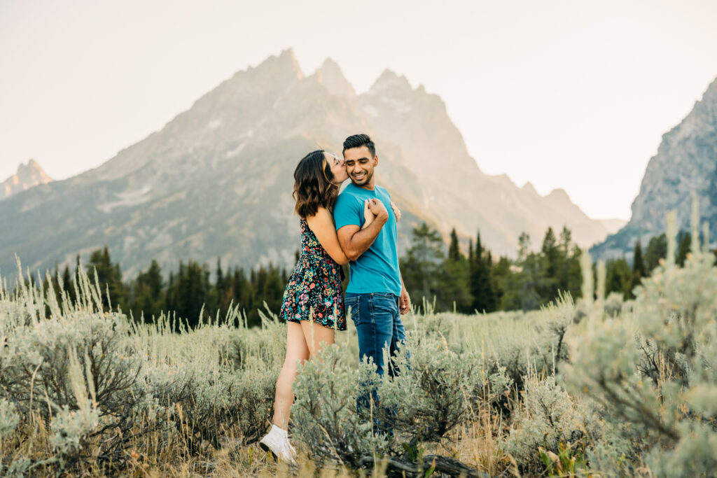 Grand Teton National Park Engagement Session at Cascade Canyon