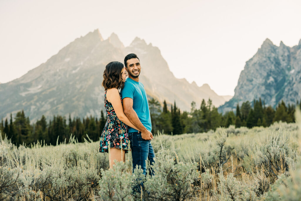 Grand Teton National Park Engagement Session at Cascade Canyon