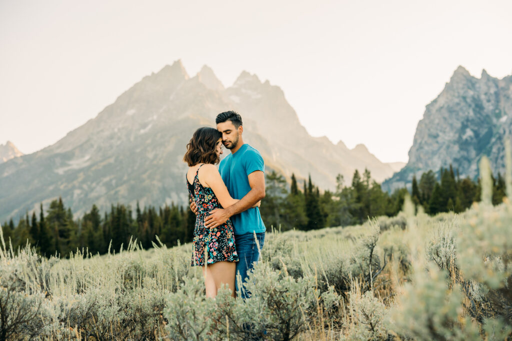 Grand Teton National Park Engagement Session at Cascade Canyon