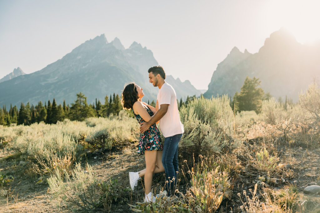 Grand Teton National Park Engagement Session at Cascade Canyon