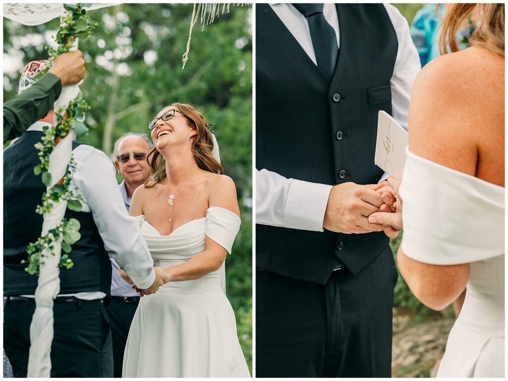 Romantic newlywed portraits with the Tetons at sunset in Grand Teton National Park