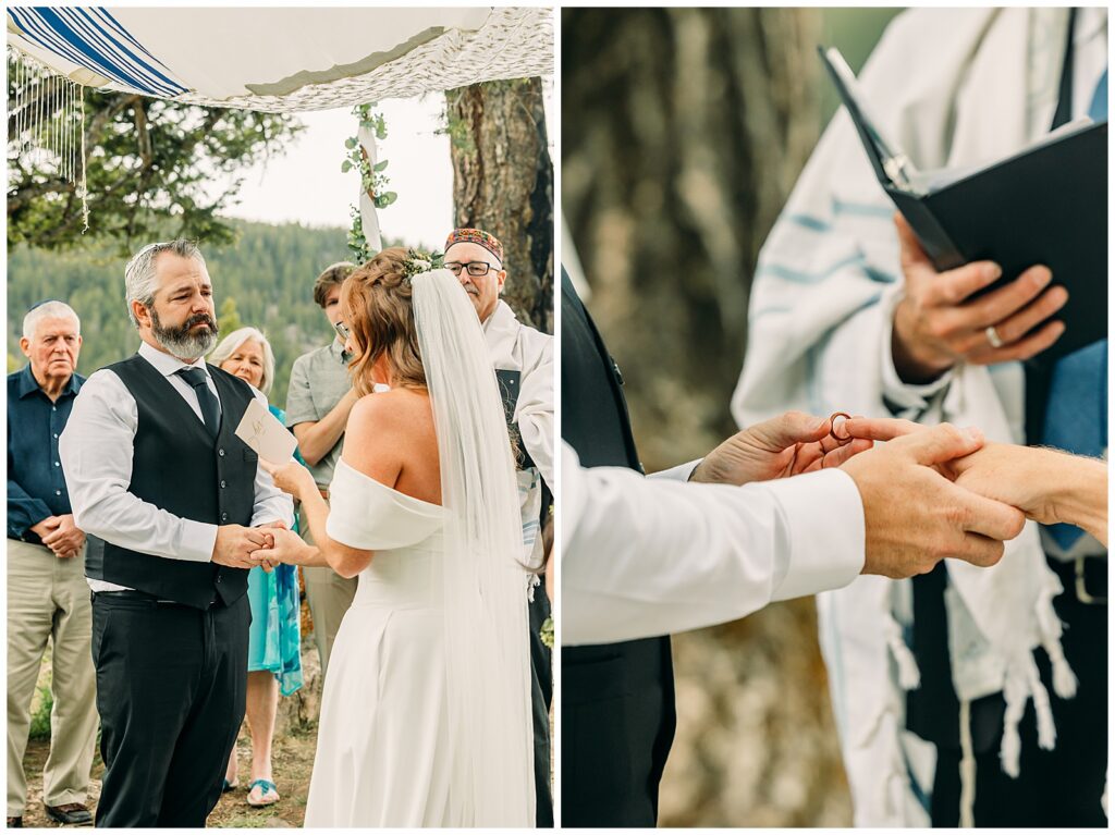Romantic newlywed portraits with the Tetons at sunset in Grand Teton National Park